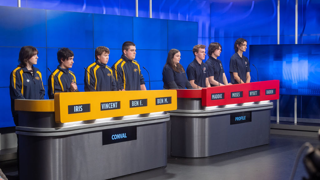 the conval cougars face the profile patriots on the next granite state challenge