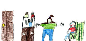 The Blue Elephant With Green Polka-dots