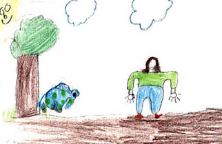The Blue Elephant With Green Polka-dots