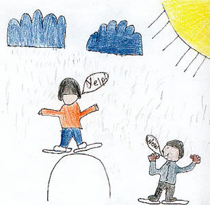 George and Sammy Go Skiing